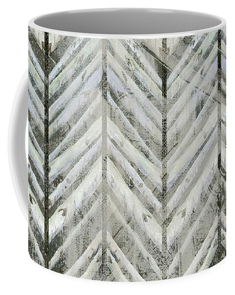 Herringbone Coffee Mug featuring the painting Herringbone Lodge Abstract Modern Pattern by Audrey Jeanne Roberts