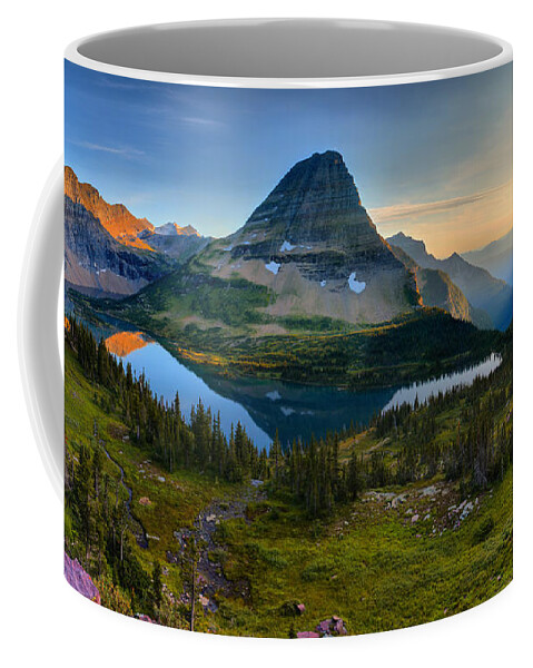 Hidden Lake Coffee Mug featuring the photograph Hidden Lake Summer Gold by Adam Jewell