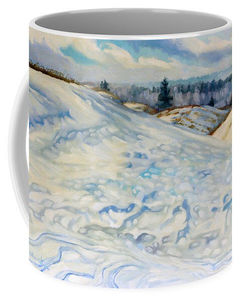433 Coffee Mug featuring the painting Hill Side Blues by Phil Chadwick