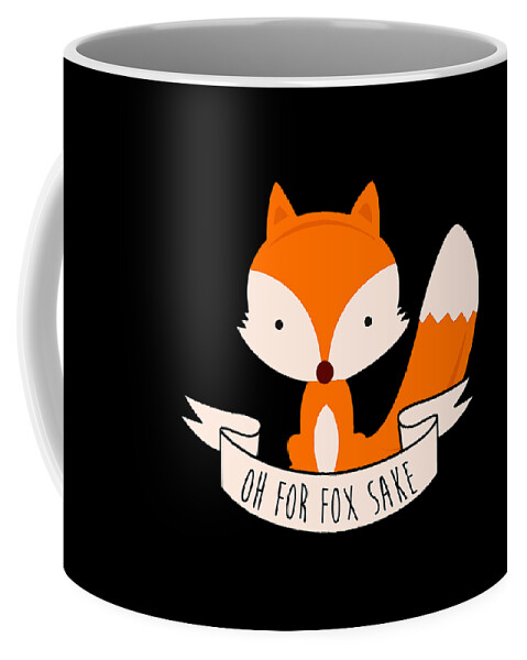 Cute Coffee Mug featuring the digital art Hipster Fox by Villian Burke