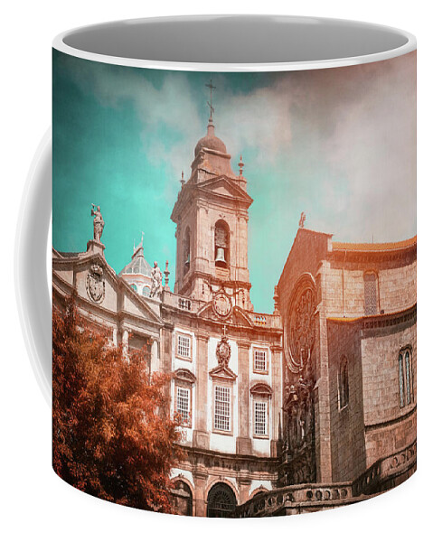 Porto Coffee Mug featuring the photograph Historic Churches of Porto Portugal by Carol Japp