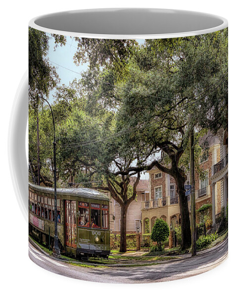 Garden District Coffee Mug featuring the photograph Historic St. Charles Streetcar by Susan Rissi Tregoning