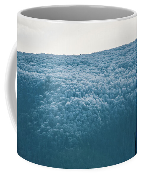 Blue Ridge Coffee Mug featuring the photograph Hoarfrost Blue Mountain by Mark Duehmig