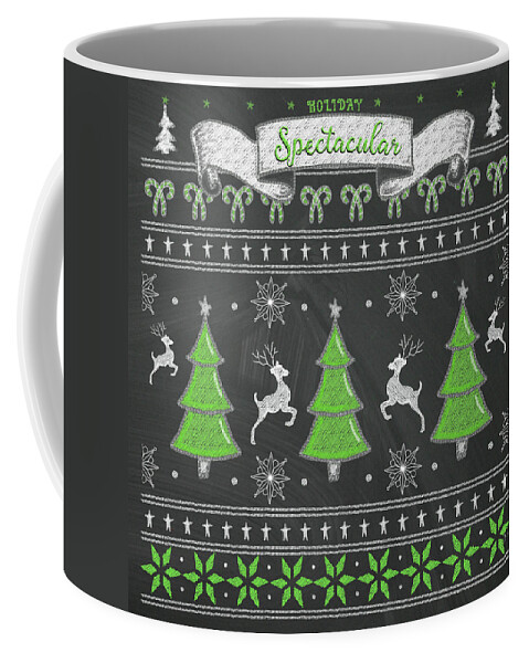 Holiday Coffee Mug featuring the painting Holiday Sweater II by Andi Metz