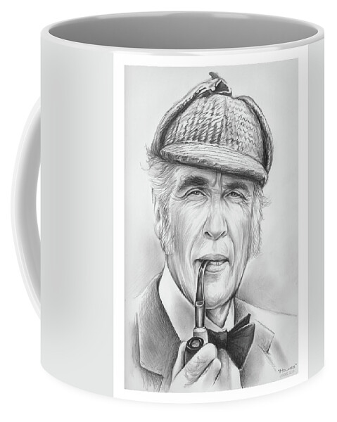 Holmes Coffee Mug featuring the drawing Holmes by Greg Joens