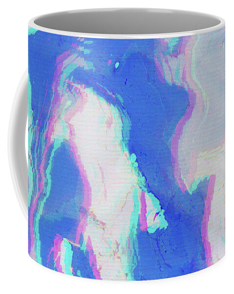 Glitch Coffee Mug featuring the digital art Holo Jazz by Jennifer Walsh