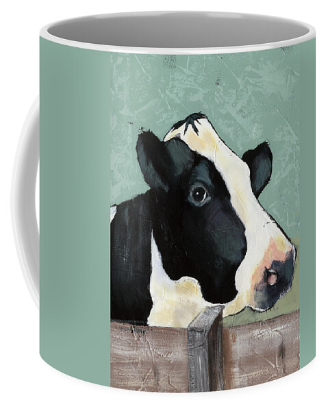 Animals Coffee Mug featuring the painting Holstein Cow I by Jade Reynolds
