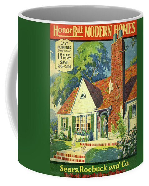 Honor Bilt Coffee Mug featuring the mixed media Honor Bilt Modern Homes Sears Roebuck and Co 1930 by Unknown