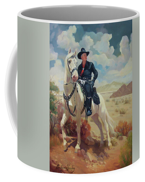 Western Art Coffee Mug featuring the painting Hoppy by Carolyne Hawley