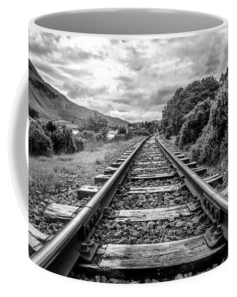 Ireland Coffee Mug featuring the photograph Horizon Train Tracks by Shawn Williams