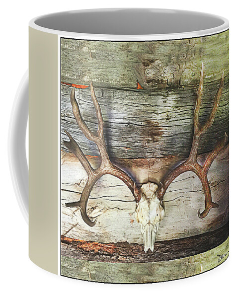 Skull Coffee Mug featuring the photograph Horns by Peggy Dietz