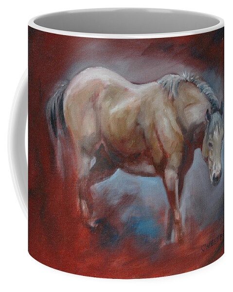 Horse Coffee Mug featuring the painting Bill by Cynthia Westbrook
