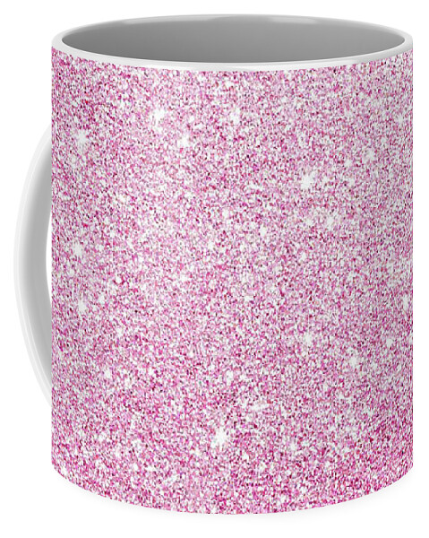 Cute Coffee Mug featuring the photograph Hot pink glitter by Top Wallpapers