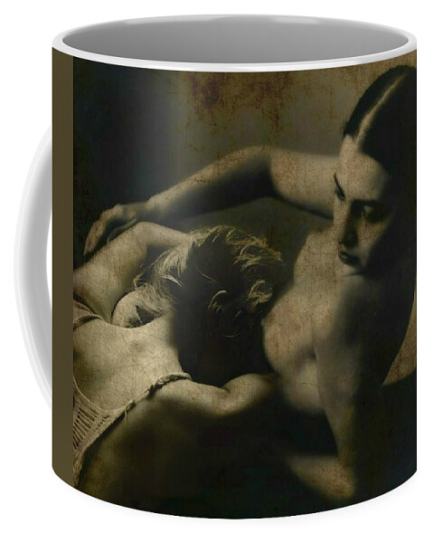 Women Coffee Mug featuring the digital art Hungry Eyes - Love by Paul Lovering