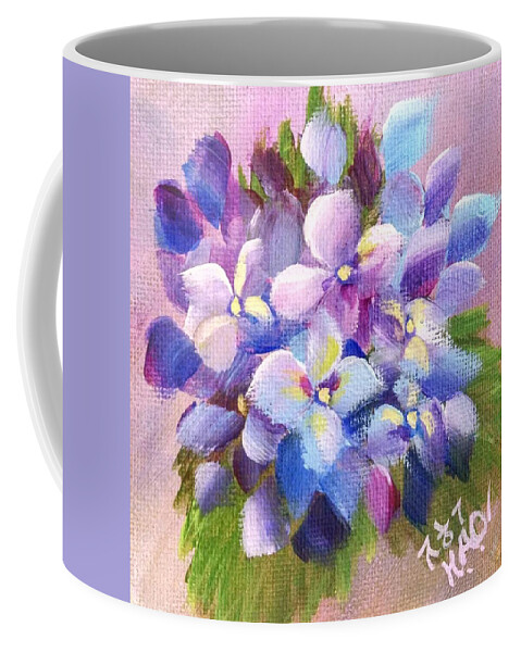 Hydrangea Coffee Mug featuring the painting Hydrangea 6 by Helian Cornwell