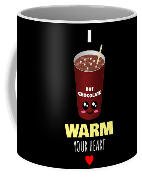 I Warm Your Heart Cute Hot Cocoa Pun Coffee Mug by DogBoo - Fine Art America