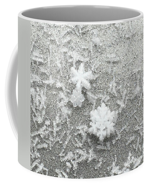 Ice Coffee Mug featuring the photograph Ice Crystals Composition #3 by Aicy Karbstein