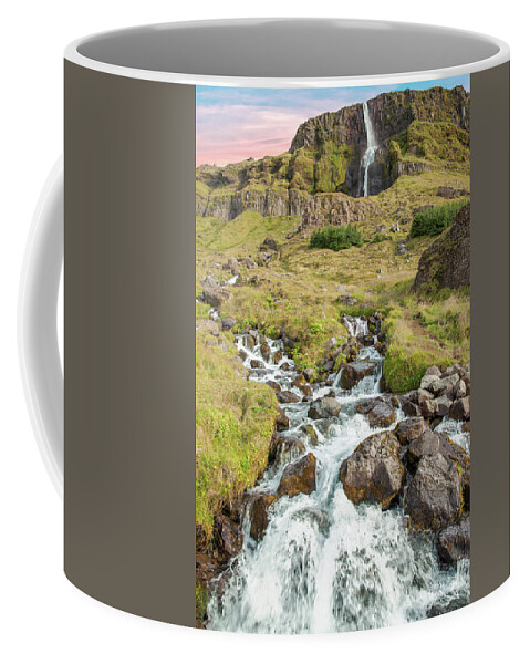Iceland Coffee Mug featuring the photograph Iceland Waterfall by David Letts