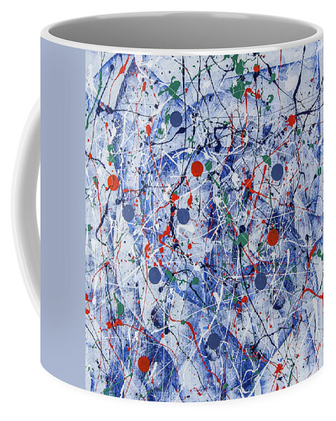 Abstract Coffee Mug featuring the painting Icy Universe by Maxim Komissarchik