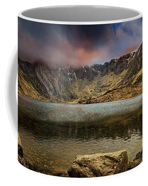 Llyn Idwal Coffee Mug featuring the photograph Idwal Lake Winter Sunset by Adrian Evans