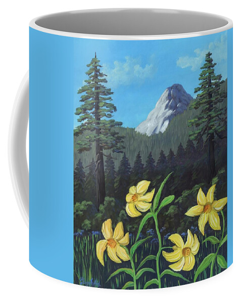 Idyllwild Coffee Mug featuring the painting Idyllwild by Gerry High