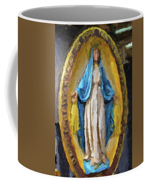 Arts Coffee Mug featuring the photograph illustration of The Miraculous Medal by Vivida Photo PC