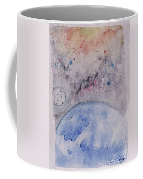 Bible Coffee Mug featuring the painting In the Beginning by Laurie Morgan