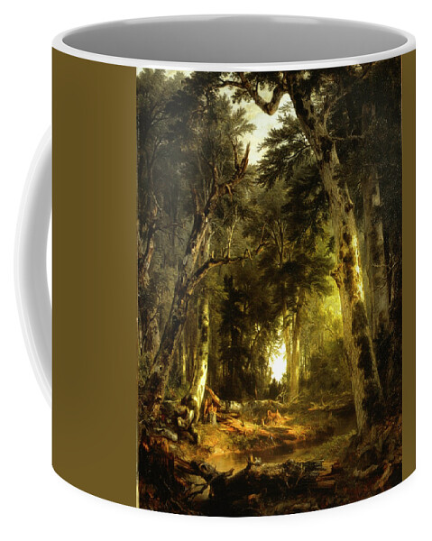 Asher Brown Durand Coffee Mug featuring the painting In the Woods by Alison Frank
