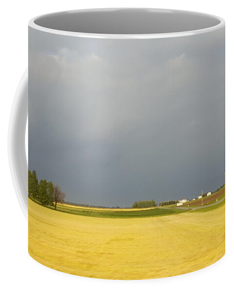 Yellow Coffee Mug featuring the photograph Indiana Landscape by Joe Roache