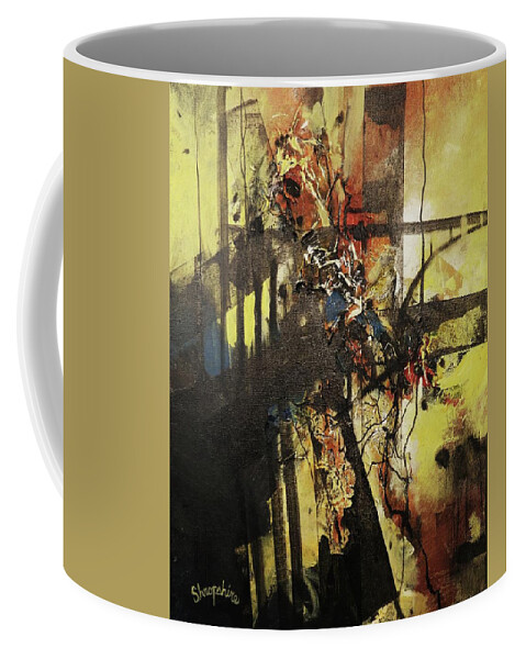 Infrastructure Coffee Mug featuring the painting Infrastructure by Tom Shropshire