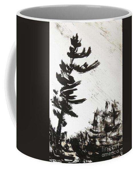 Landscape Coffee Mug featuring the painting Ink pochade 42 by Petra Burgmann
