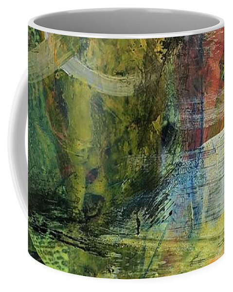 Mixed Media Coffee Mug featuring the mixed media Inner Conversations by Christine Chin-Fook