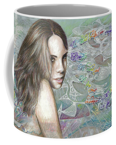 Portrait Coffee Mug featuring the painting Insatiable by Jeremy Robinson