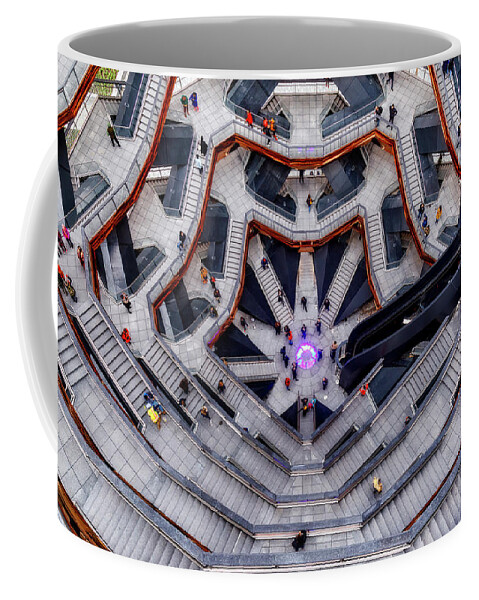 Hudson Yards Coffee Mug featuring the photograph Inside the Hudson Yards Vessel NYC II by Susan Candelario
