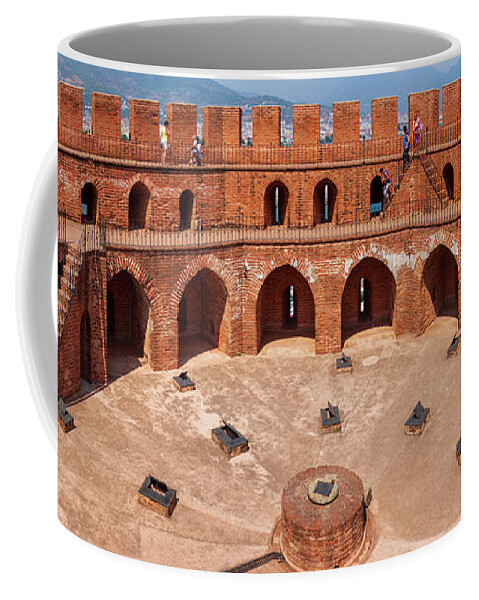 Turkish Riviera Coffee Mug featuring the photograph Inside the red tower of Alanya by Sun Travels