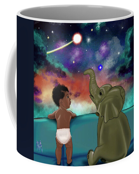 Elephant Coffee Mug featuring the painting Inspired by Artist RiA