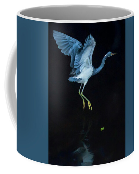 Bird Coffee Mug featuring the photograph Into The Dark 0346 by Ginger Stein