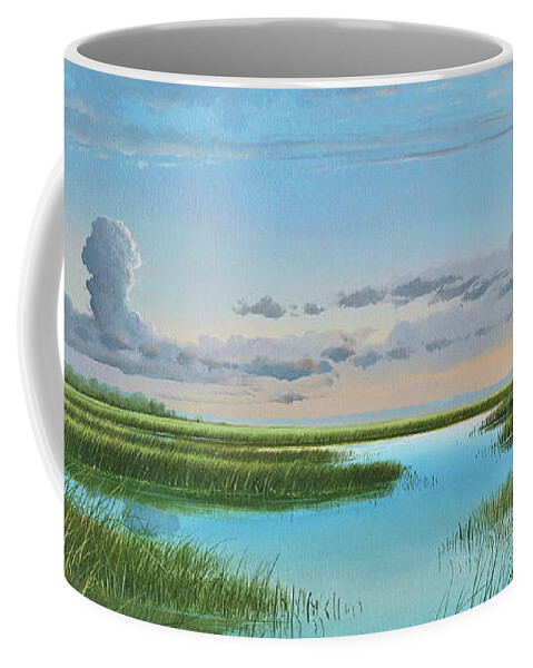 Intracoastal Coffee Mug featuring the painting Intracoastal Sunset by Mike Brown