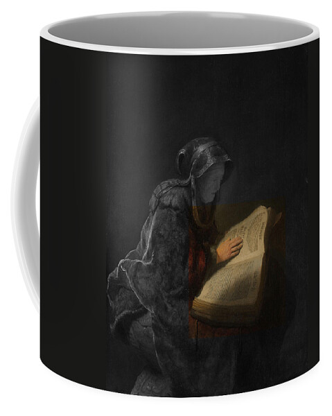 Abstract In The Living Room Coffee Mug featuring the digital art Inv Blend 5 Rembrandt by David Bridburg