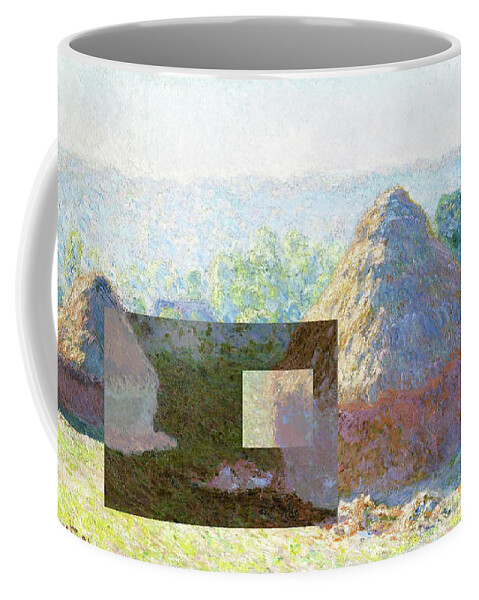 Abstract In The Living Room Coffee Mug featuring the digital art Inv Blend 9 Monet by David Bridburg
