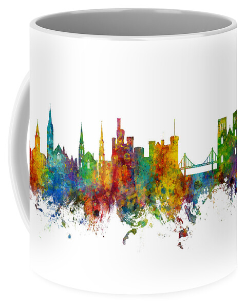 Inverness Coffee Mug featuring the digital art Inverness Scotland Skyline by Michael Tompsett