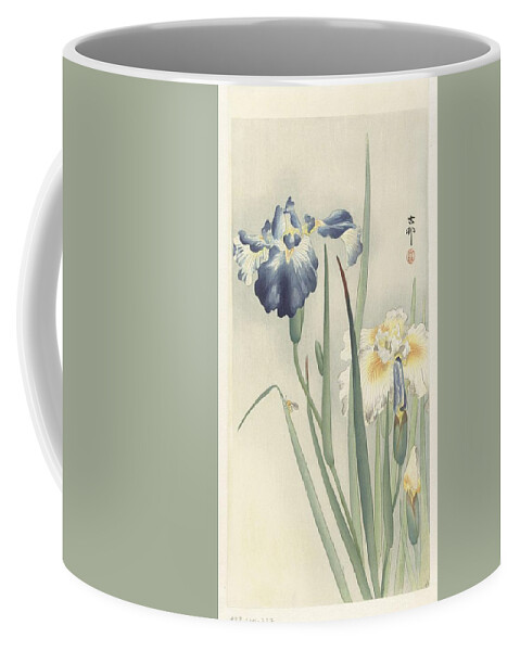 Flower Coffee Mug featuring the painting Irissen, Ohara Koson, 1900 - 1936 b by Ohara Koson