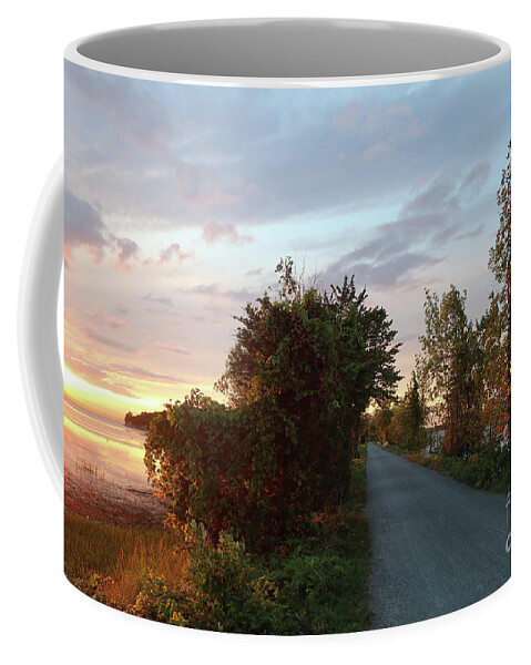 Island Line Trail Coffee Mug featuring the photograph Island Line Trail Sunset via Colchester by Felipe Adan Lerma