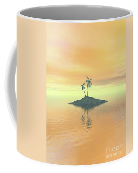 Island Coffee Mug featuring the digital art Island by Phil Perkins