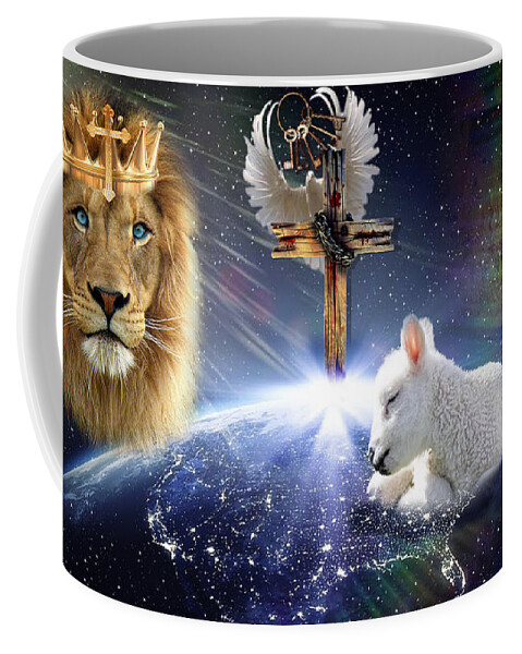 Salvation Coffee Mug featuring the digital art It is Finished by Dolores Develde