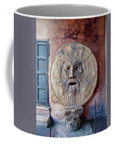 Estock Coffee Mug featuring the digital art Italy, Latium, Roma District, Rome, Church Of Santa Maria In Cosmedin, La Bocca Della Verita, Mouth Of Truth by Giovanni Simeone