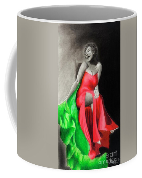 Aka Coffee Mug featuring the drawing Ivy Joy by Philippe Thomas