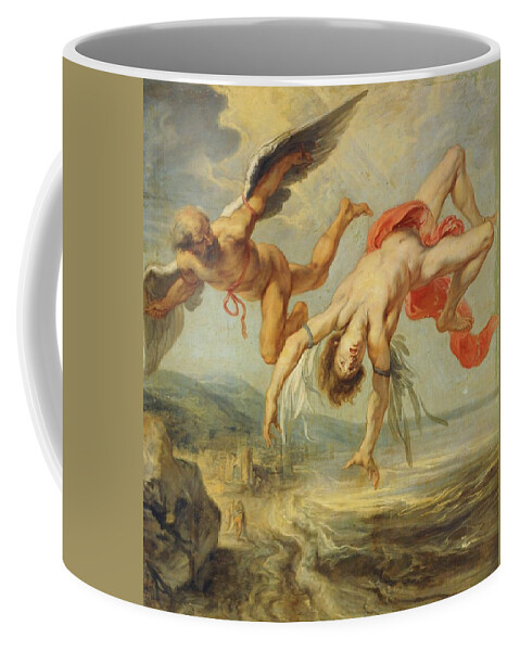 Daedalus Coffee Mug featuring the painting Jacob Peter Gowy / 'The Fall of Icarus', 1636-1637, Oil on canvas, 195 x 180 cm, P01540. DAEDALUS. by Jacob Peter Gowy -c 1615-c 1661-