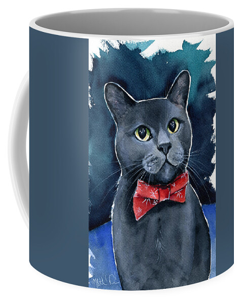 Cat Coffee Mug featuring the painting Jerome by Dora Hathazi Mendes