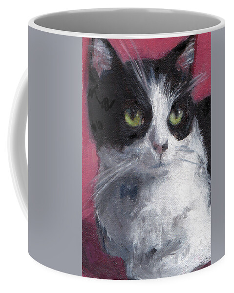 Cat Coffee Mug featuring the painting Jerry by Merle Keller